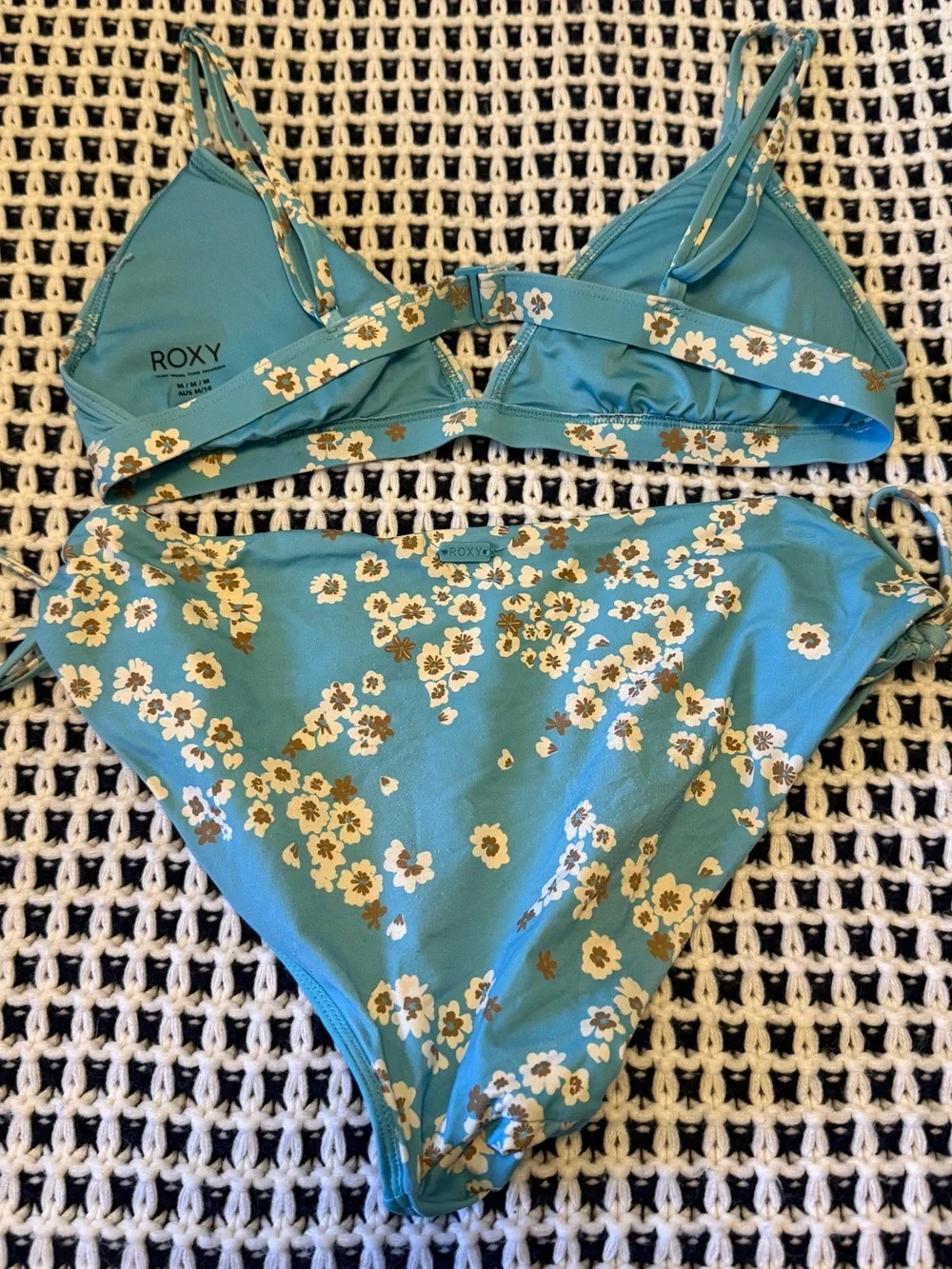 Roxy Maui Blue Margarita Floral Bikini Set